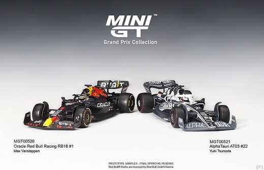 MINI GT レッドブルレーシング、アルファタウリ５種セット MINI GT、レッドブル＆アルファタウリのマシンをラインナップ