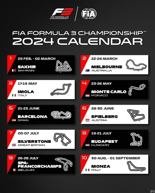 FIA、下位カテゴリーの2024年カレンダーを発表