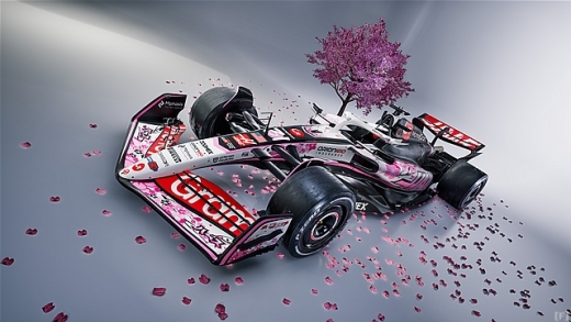 ハース、日本GPで“桜カラー”の特別デザイン