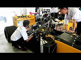 鈴鹿サーキット50周年アニバーサリーデー ロータス・ホンダ 100T エンジン暖気