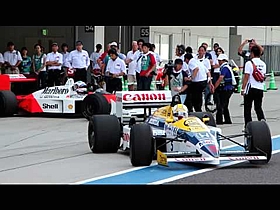 鈴鹿サーキット50周年アニバーサリーデー ウィリアムズ・ホンダ FW11 星野一義（ピットアウト）