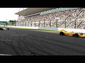 鈴鹿サーキット50周年アニバーサリーデー ウィリアムズ・ホンダ FW11（星野一義） vs ロータス・ホンダ 100T（中嶋悟） スタート